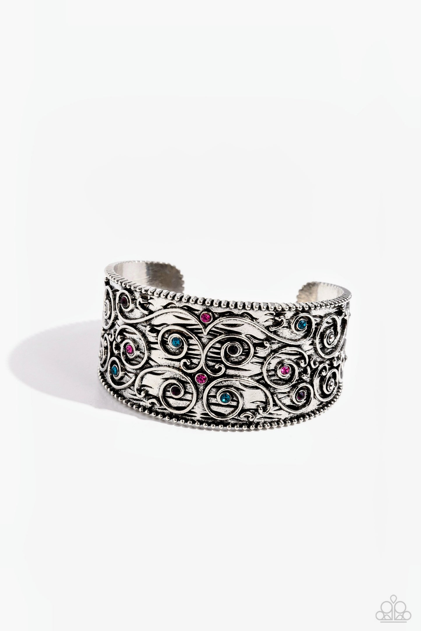 Billowy Beam - Multi Rhinestone Bracelet