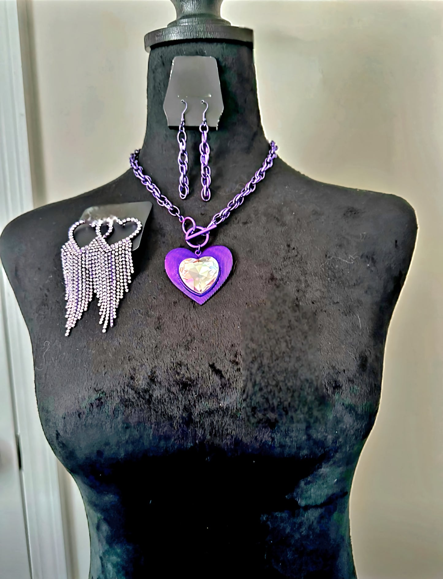 Modern Matchup - Purple Heart Necklace