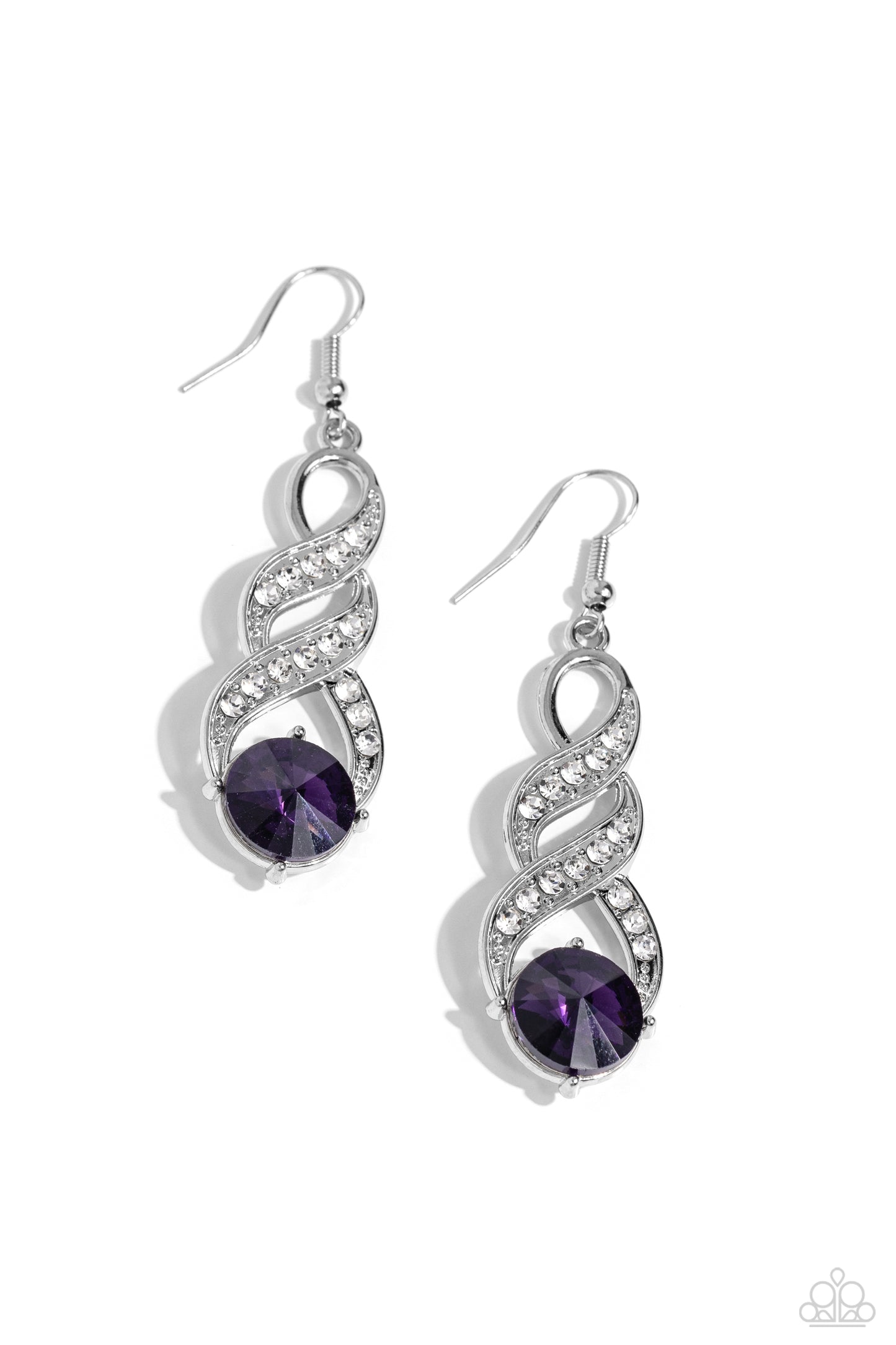 High-Ranking Royalty - Purple Gemstone Earrings