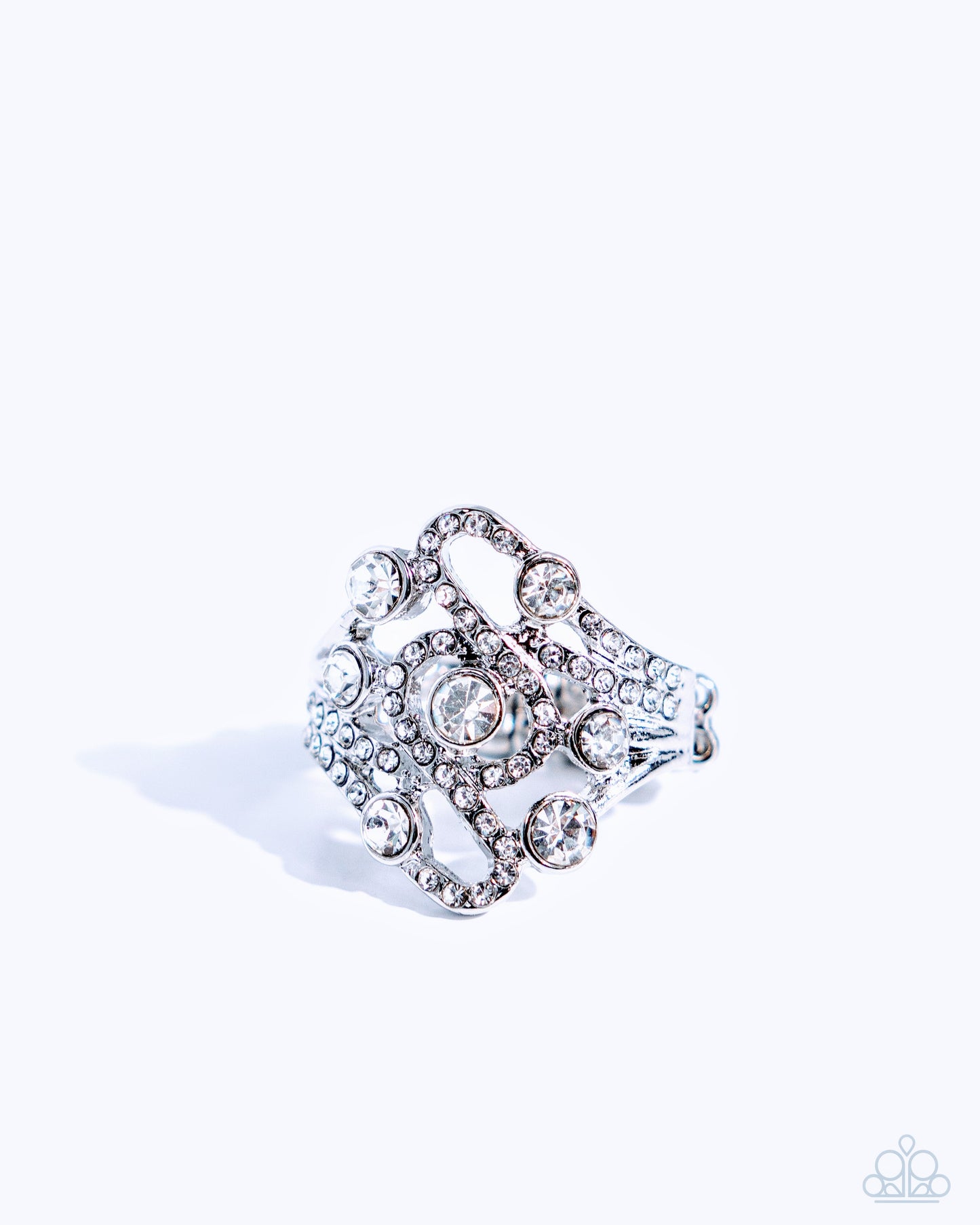 High-Class Honor - White Rhinestone Ring