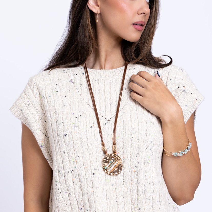 High-WIRE Hallmark - Gold White Rhinestone