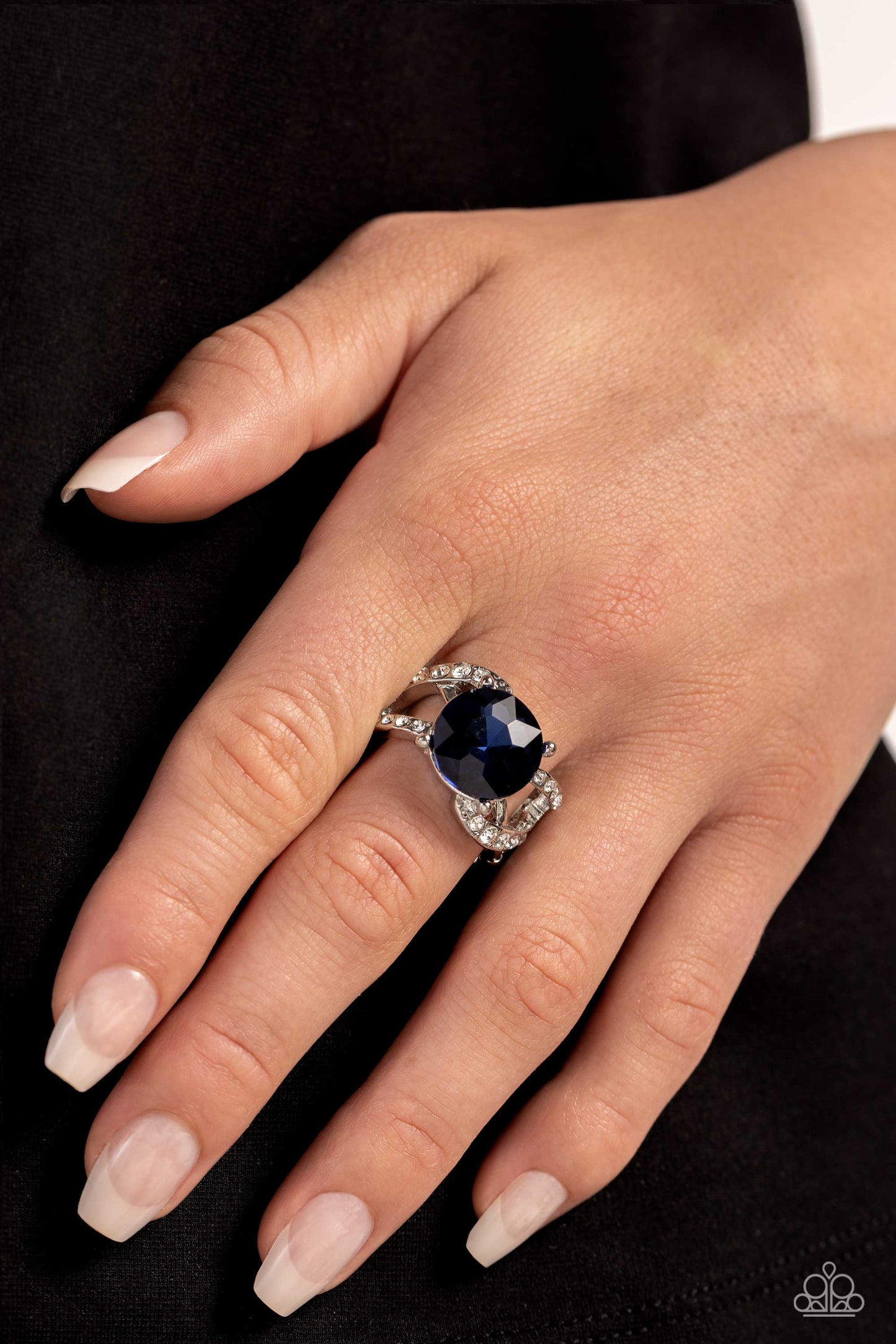 Scintillating Swirl - Blue Sapphire Ring