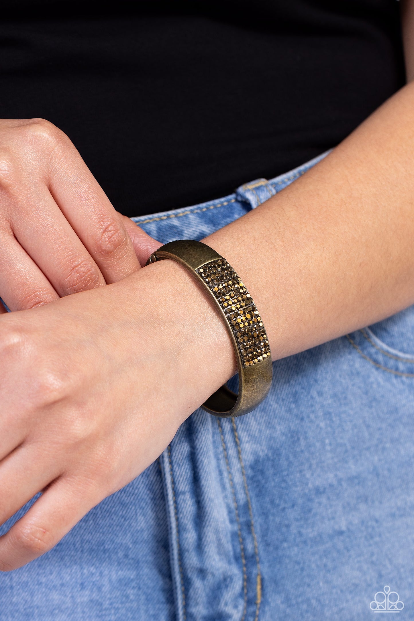 Record-Breaking Bling - Brass Bangle Bracelet