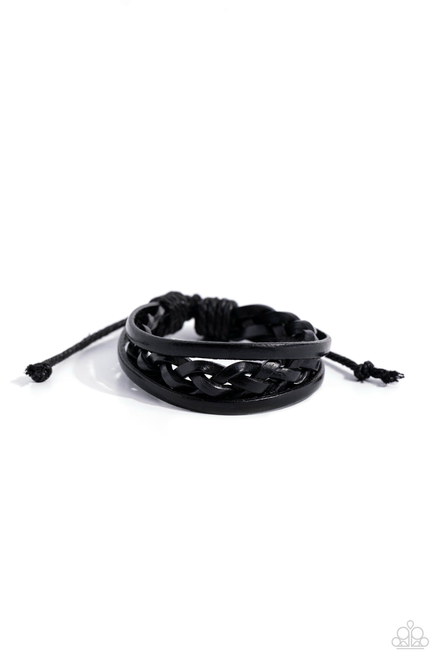 ROAM and Board - Black Leather Bracelet