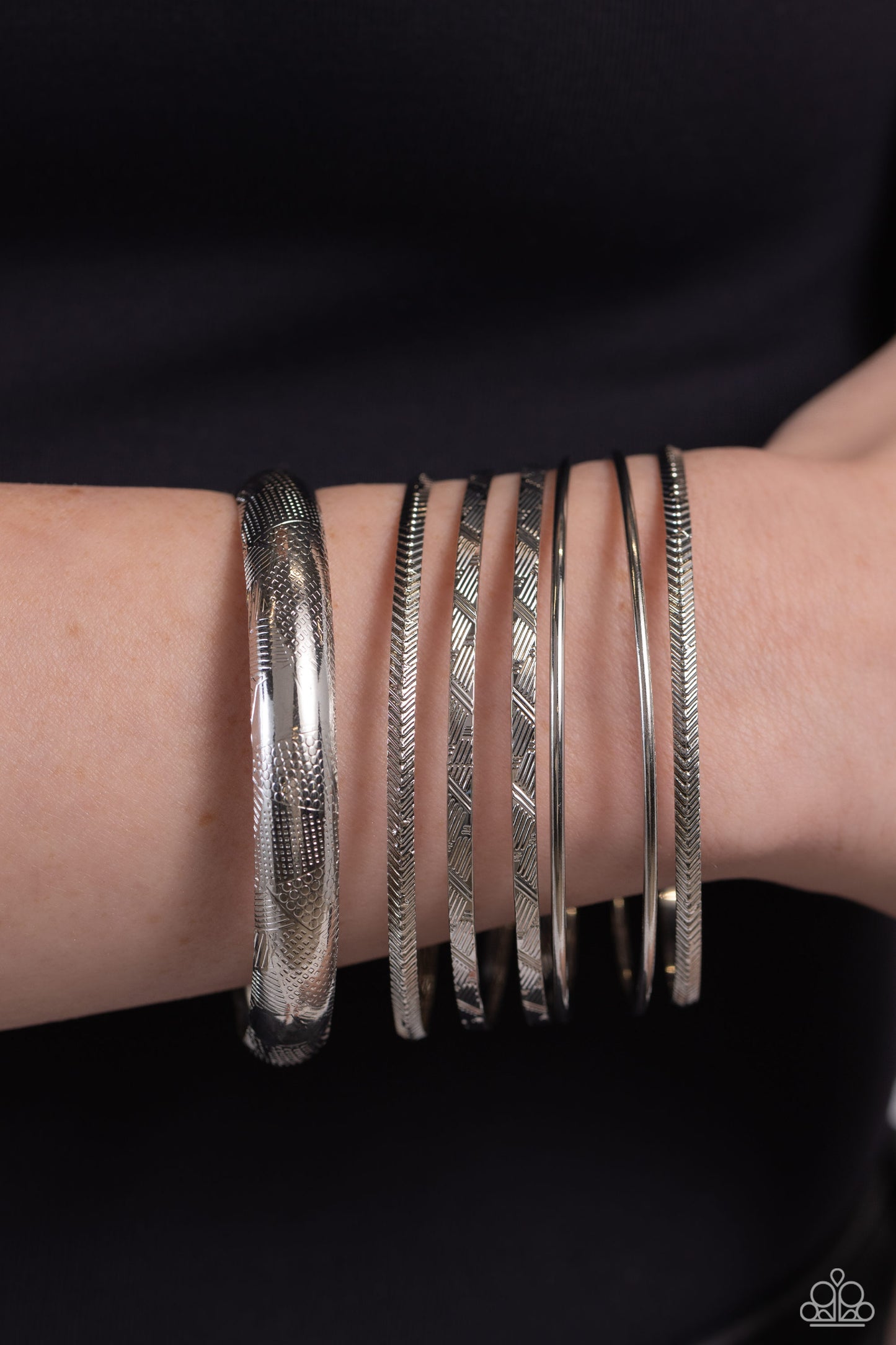 Stackable Stunner - Silver Bangles
