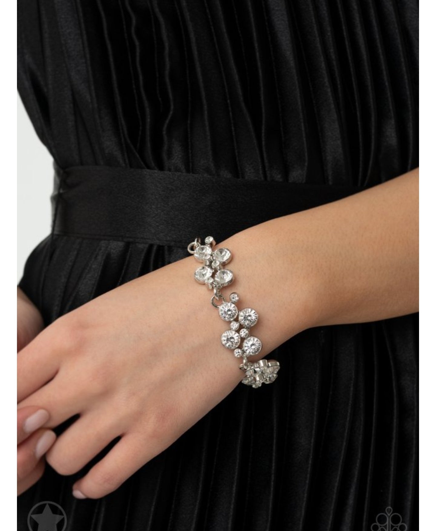 Old Hollywood - White Rhinestone Bracelet