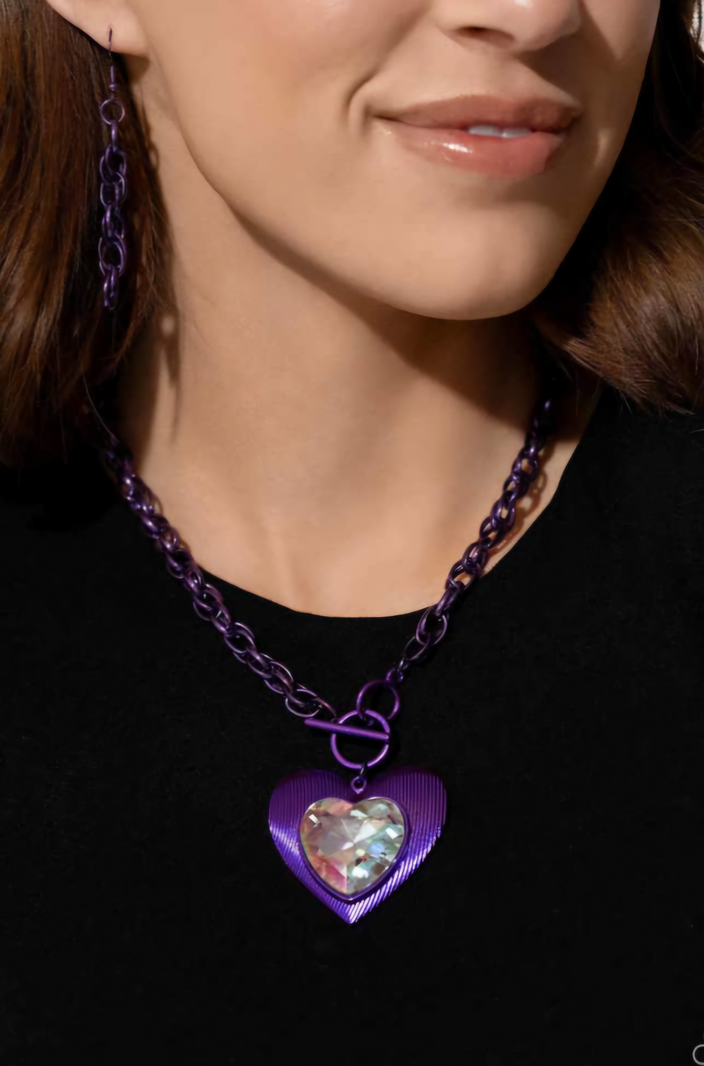 Modern Matchup - Purple Heart Necklace