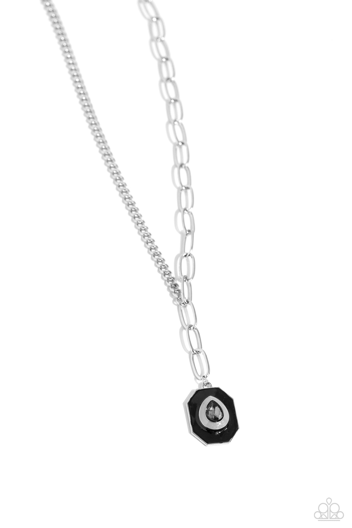 Hexagonal Hallmark Silver Necklace
