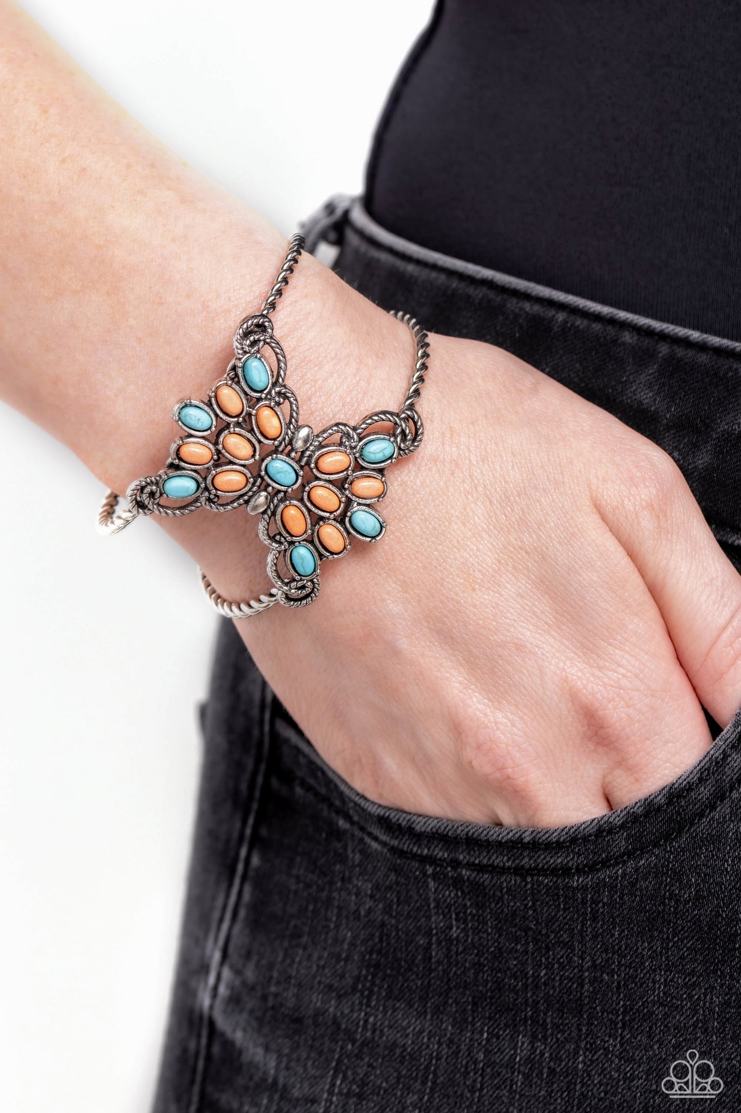 Pleasantly Plains - Multi Color Cuff Bracelet
