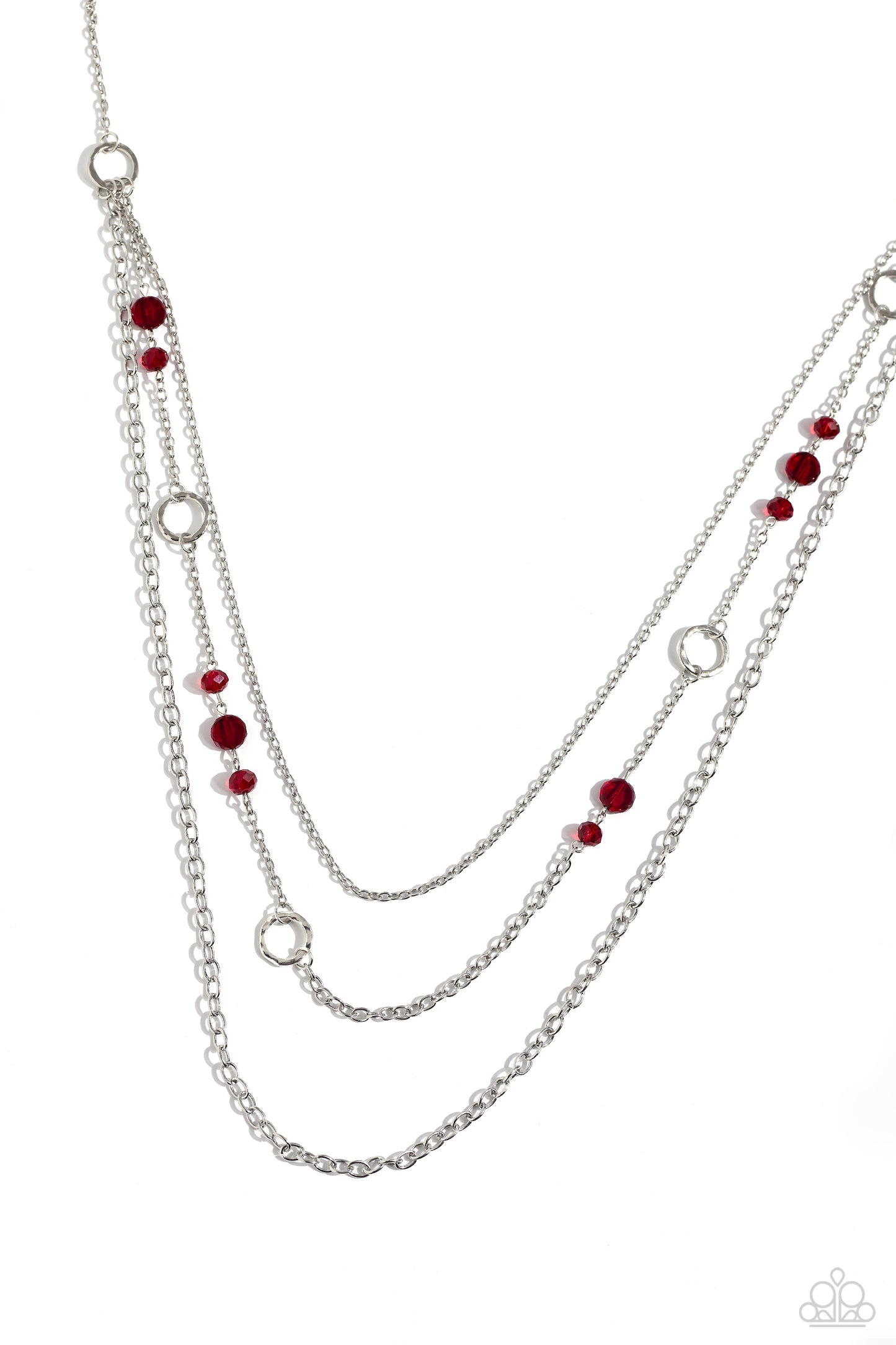 Starry-Eyed Eloquence - Red Female Necklace