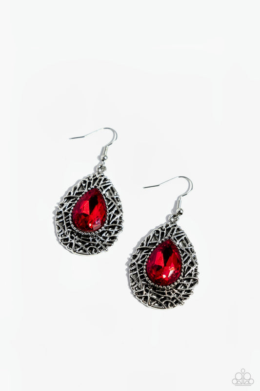 Nest Nouveau - Red Gemstone Earrings