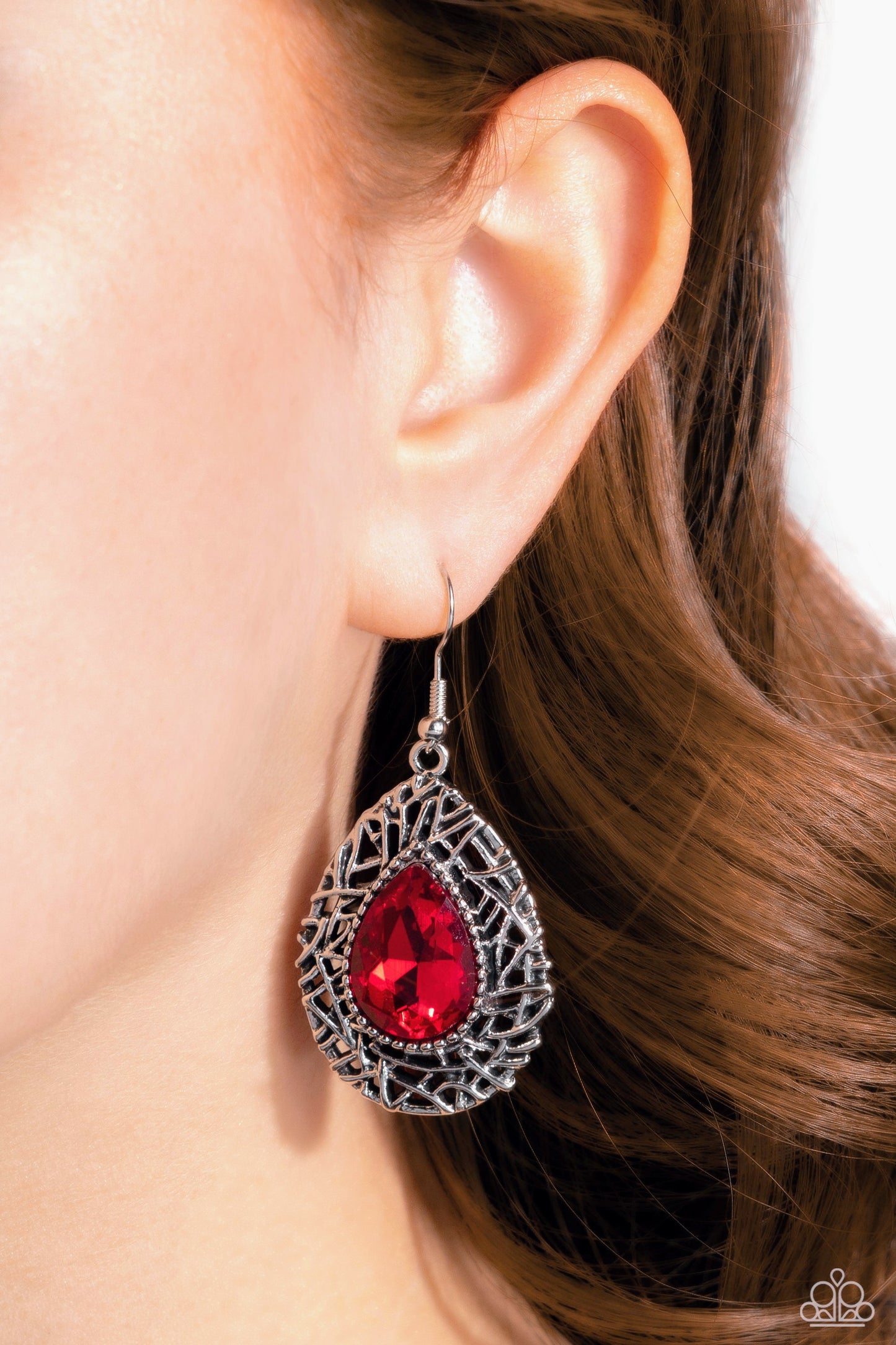 Nest Nouveau - Red Gemstone Earrings