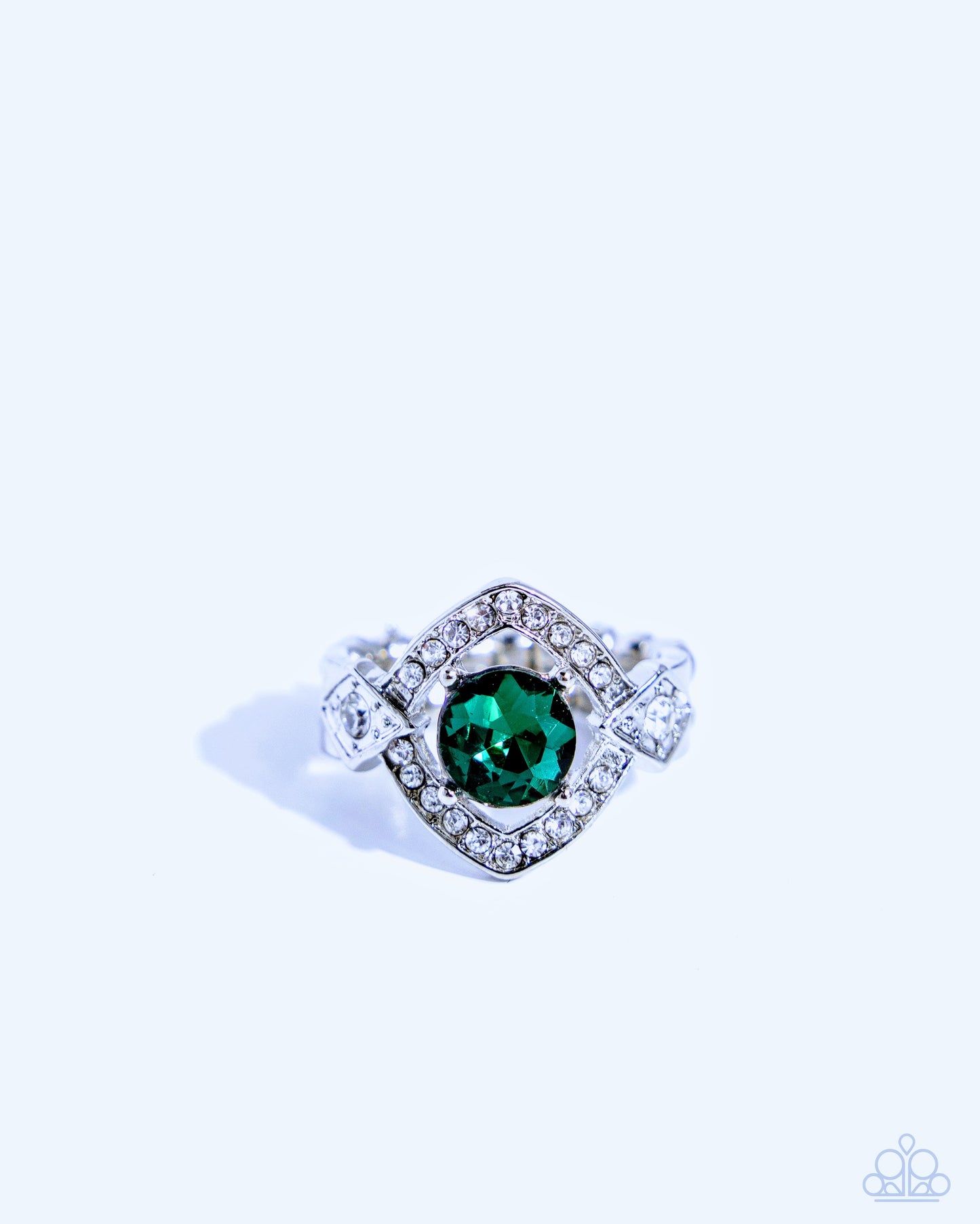 Undefeated Dazzle - Green Rhinestone Ring