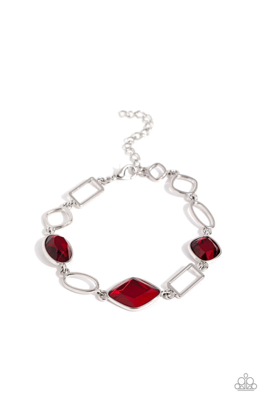 Dazzle for Days - Red Gemstone Bracelet
