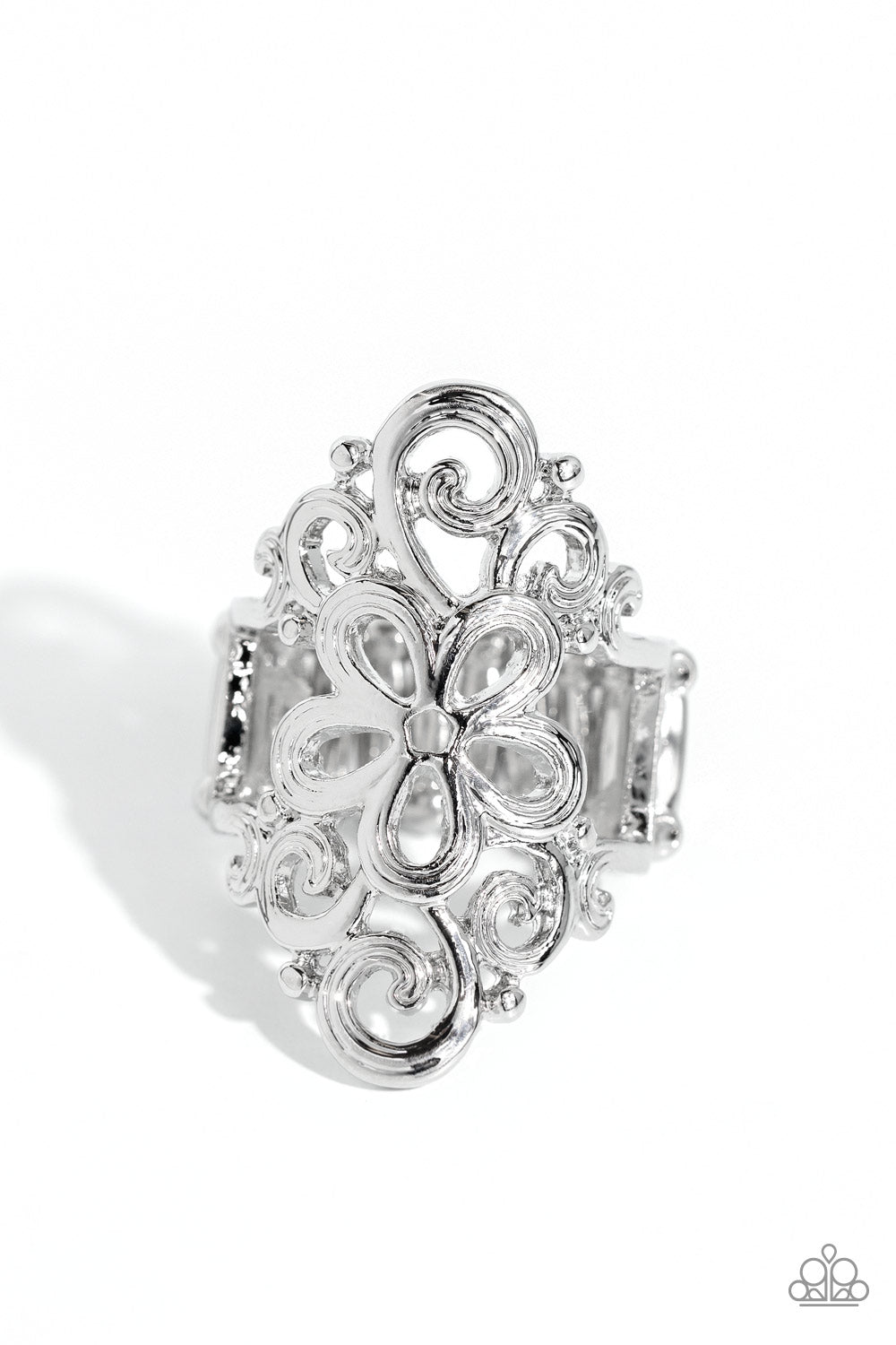 Fantastically Floral - Silver Female Ring
