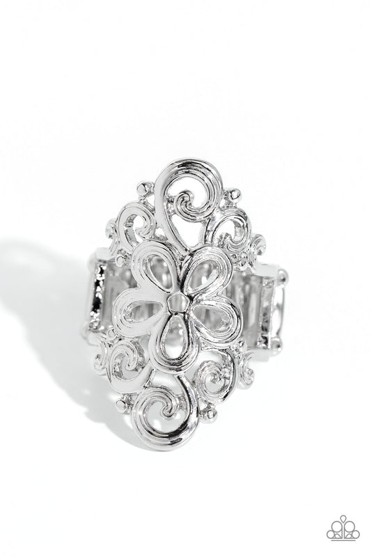 Fantastically Floral - Silver Female Ring