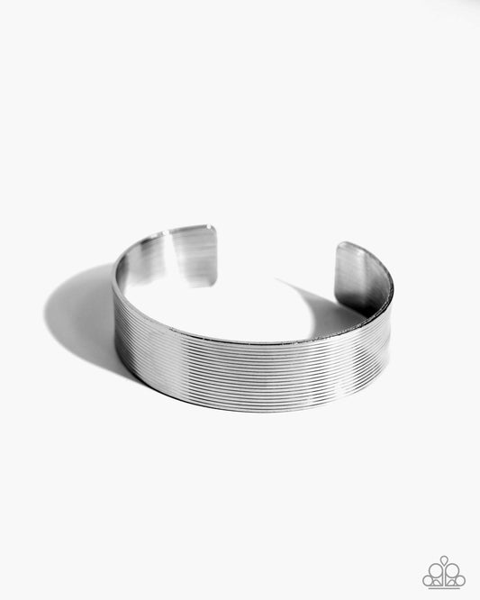 Linear Layers - Silver Men's Bracelet