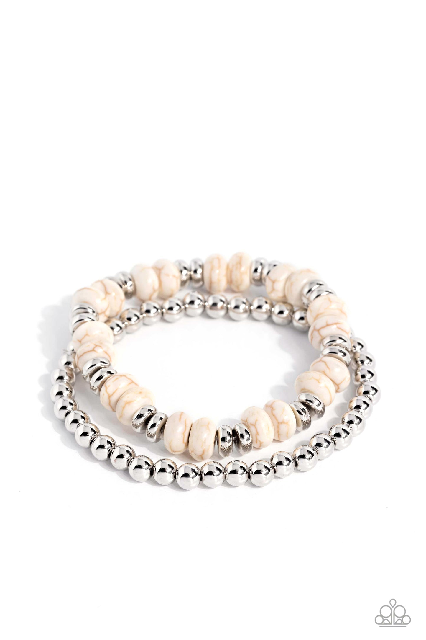 Secret Quarry - White Stone Bead Bracelet