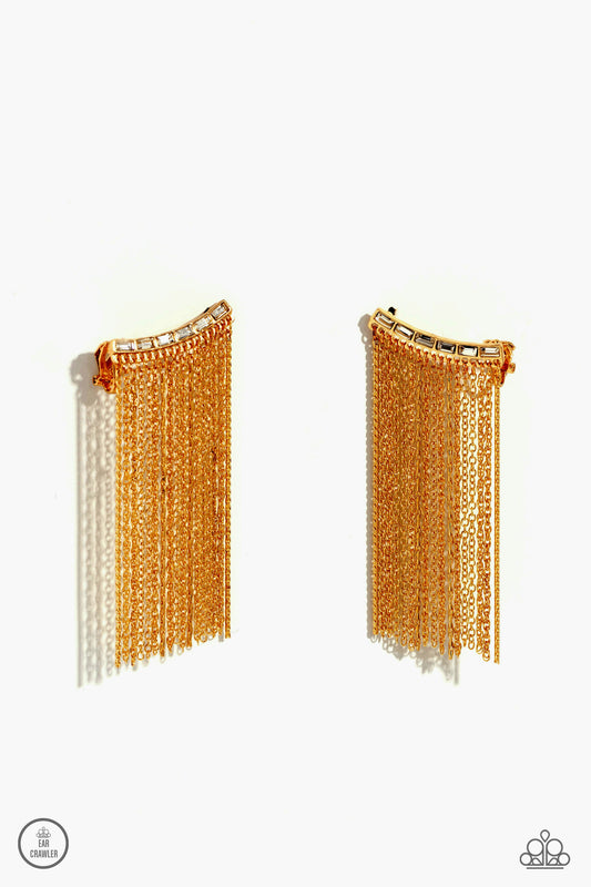 Feuding Fringe - Gold Fringed Earrings