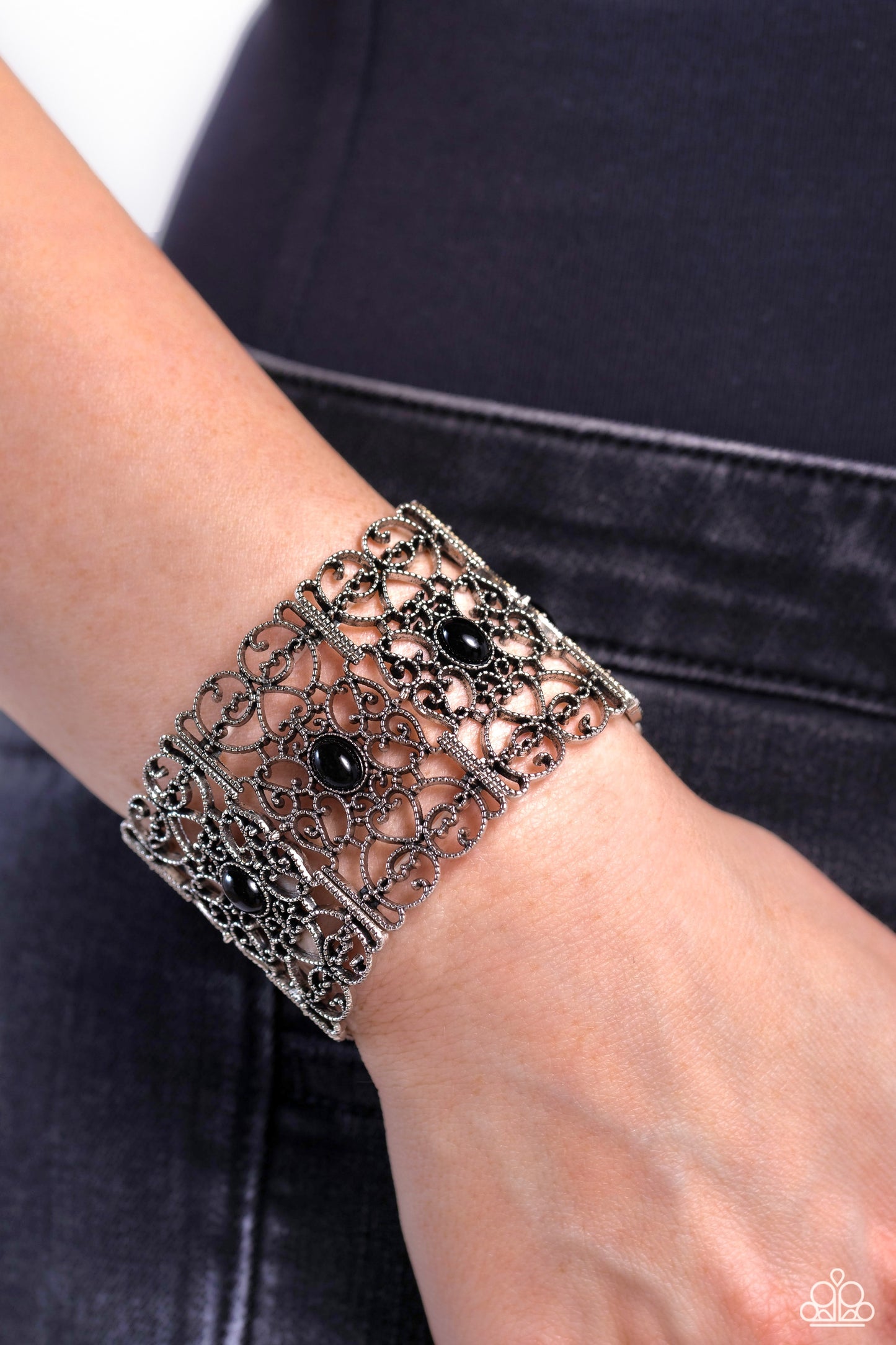 Fairest Filigree - Black Bracelet