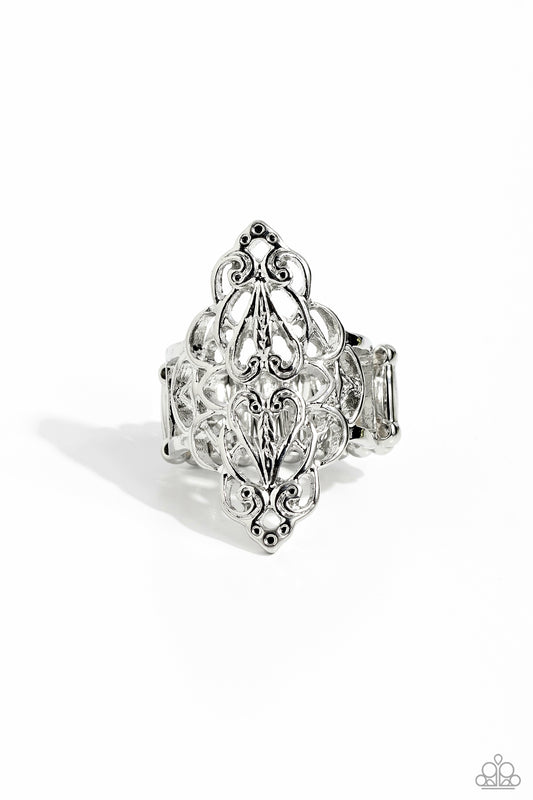 Curled Crown - Silver Filigree Ring