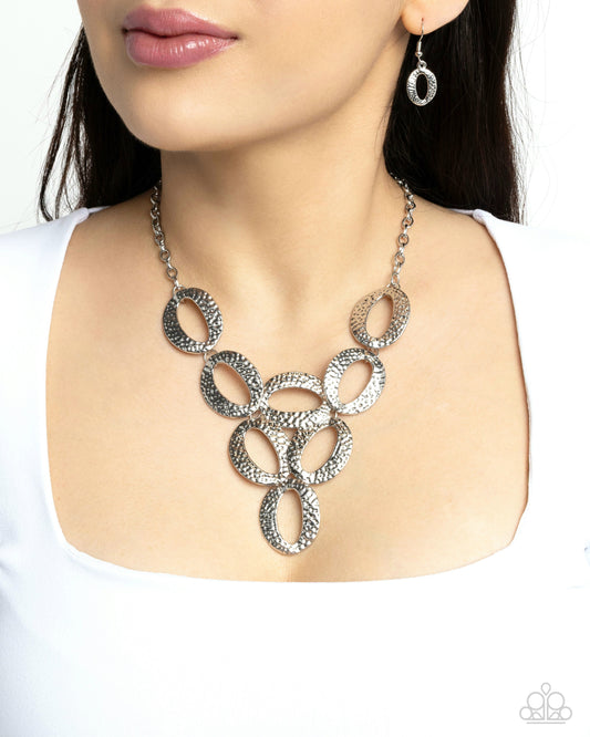 OVAL The Limit - Silver Oval Necklace
