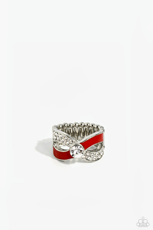 CROSSED and Found - White Rhinestone Ring
