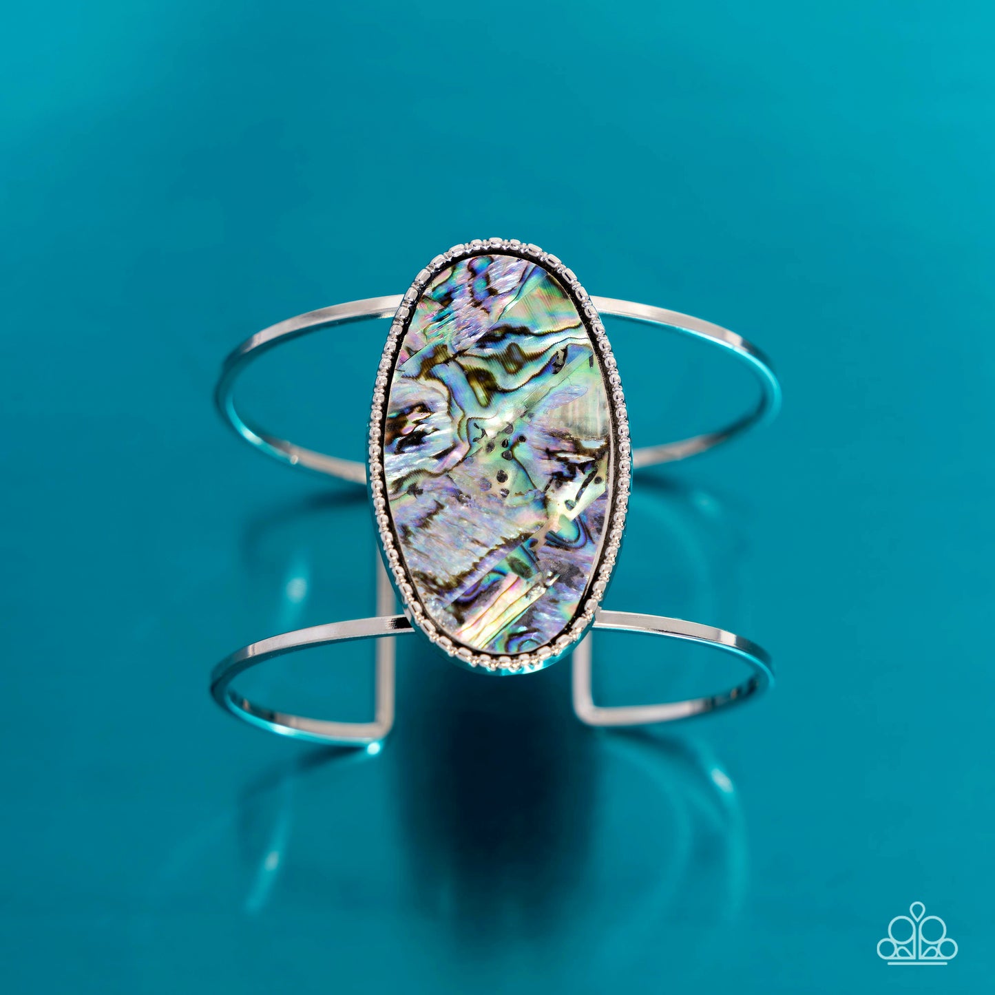 Enigmatic Energy - Blue Wire Cuff Bracelet