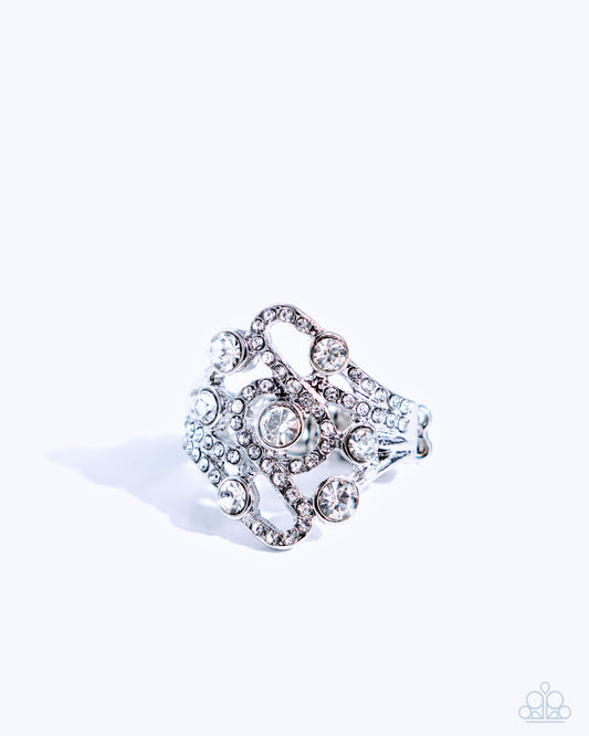 High-Class Honor - White Rhinestone Ring