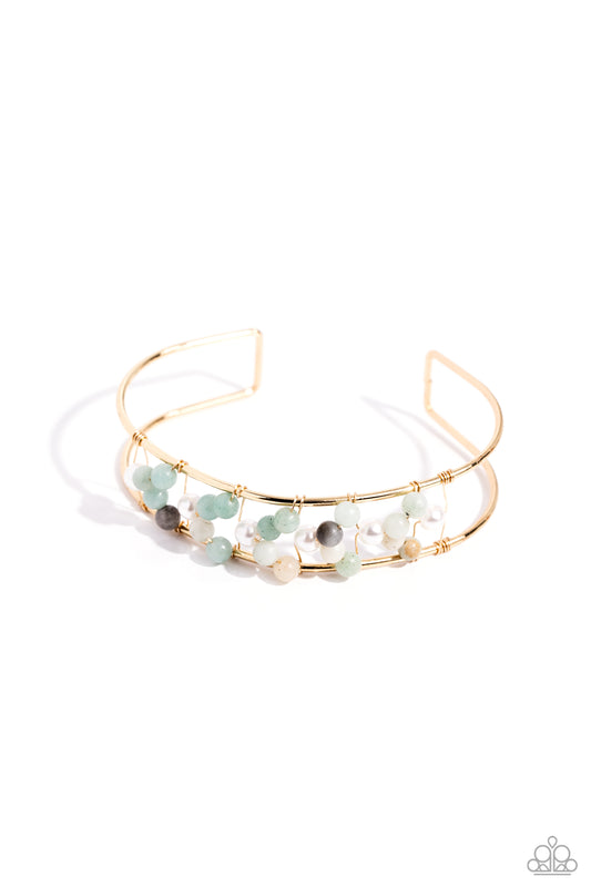 High-WIRE Hallmark - Gold White Rhinestone