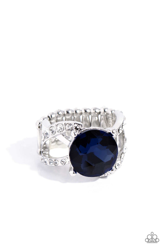 Scintillating Swirl - Blue Sapphire Ring