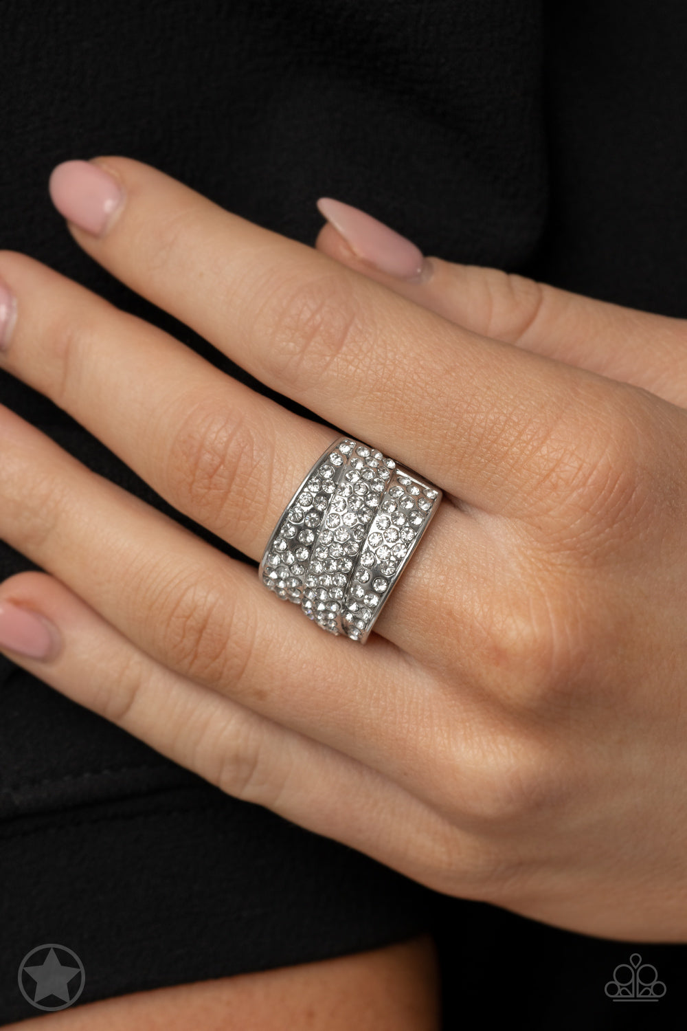The Millionaires Club - White Rhinestone Ring