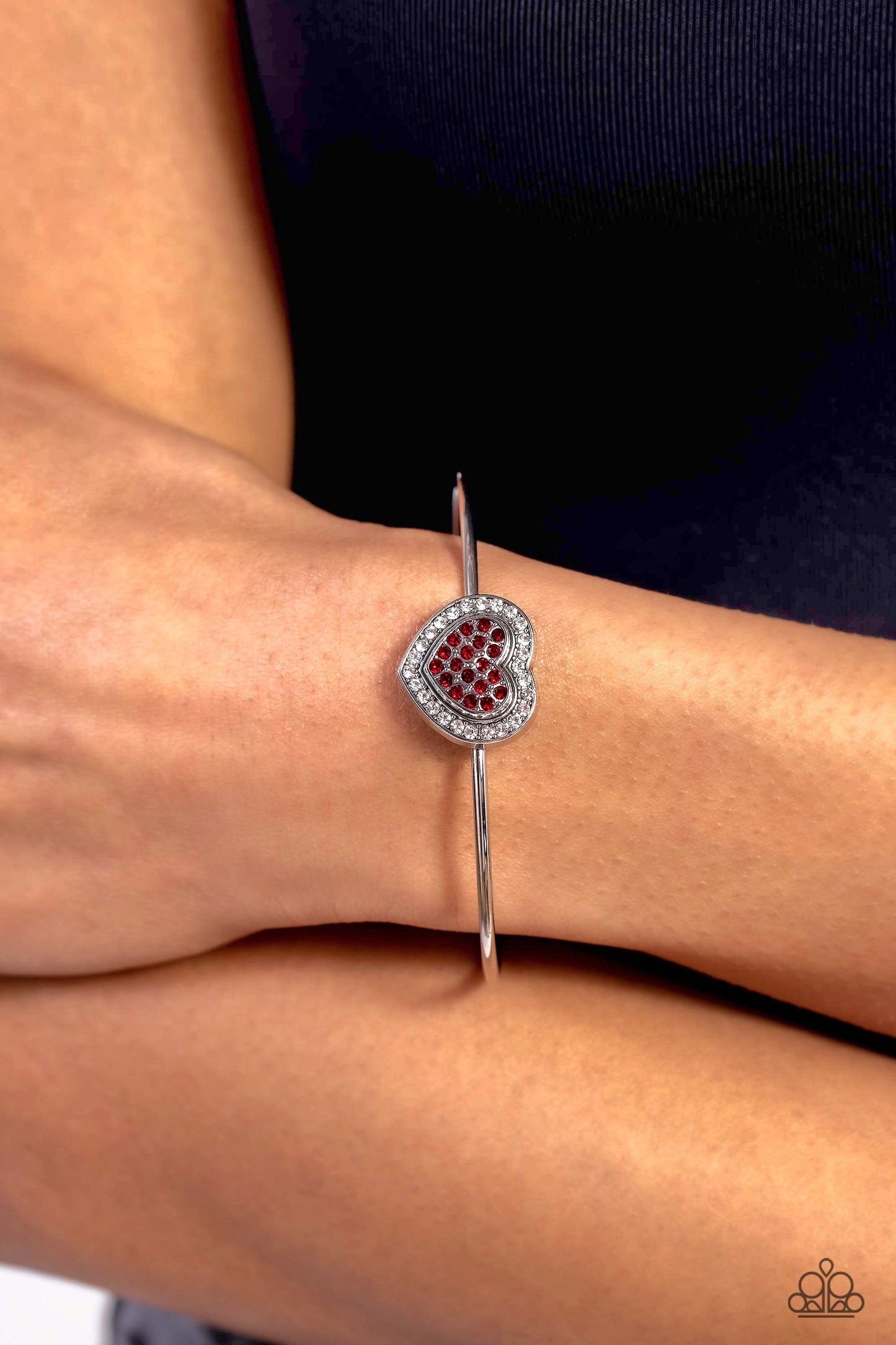 Stunning Soulmates - Red Cuff Bracelet