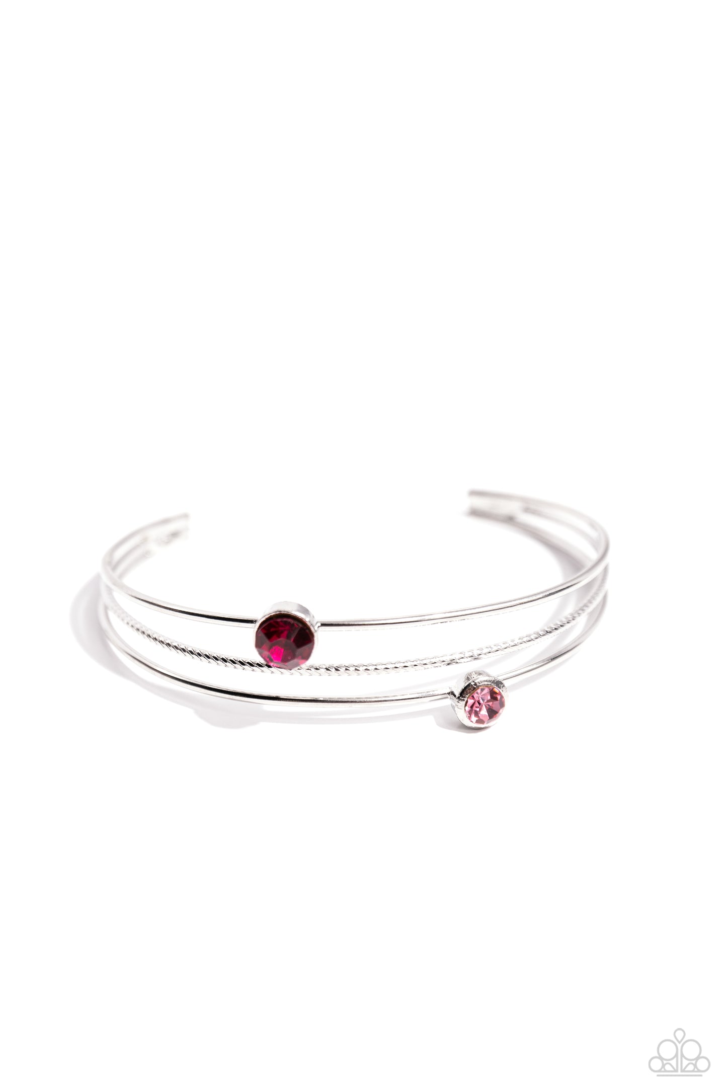 Your PALACE or Mine? - Pink White Rhinestone Bracelet