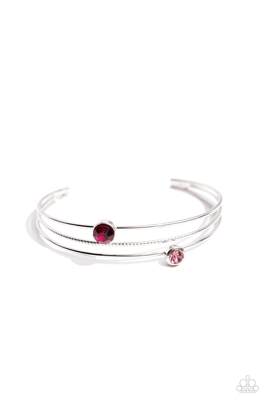 Your PALACE or Mine? - Pink White Rhinestone Bracelet