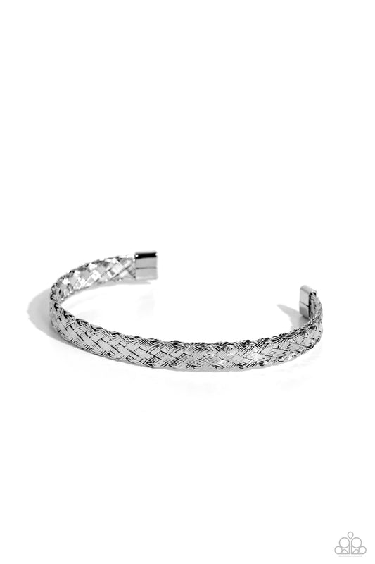 Cable Couture - Men Silver Wire Cuff Bracelet