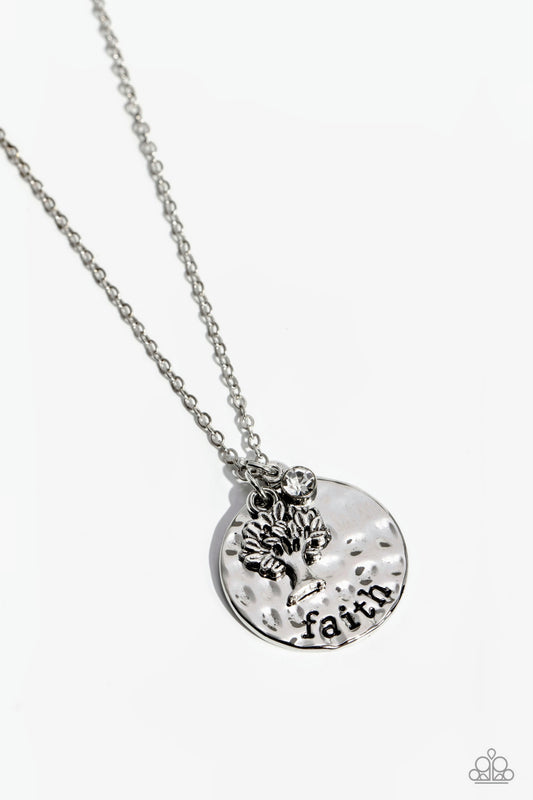 Flourishing Faith - White Silver Chain