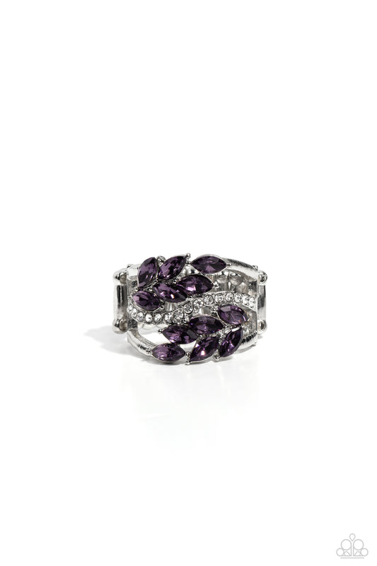 Luminously Leafy - Purple Female Ring