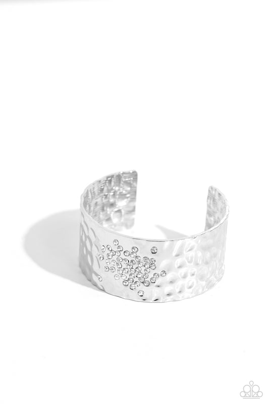 Speckled Sparkle - White Rhinestone Bracelet