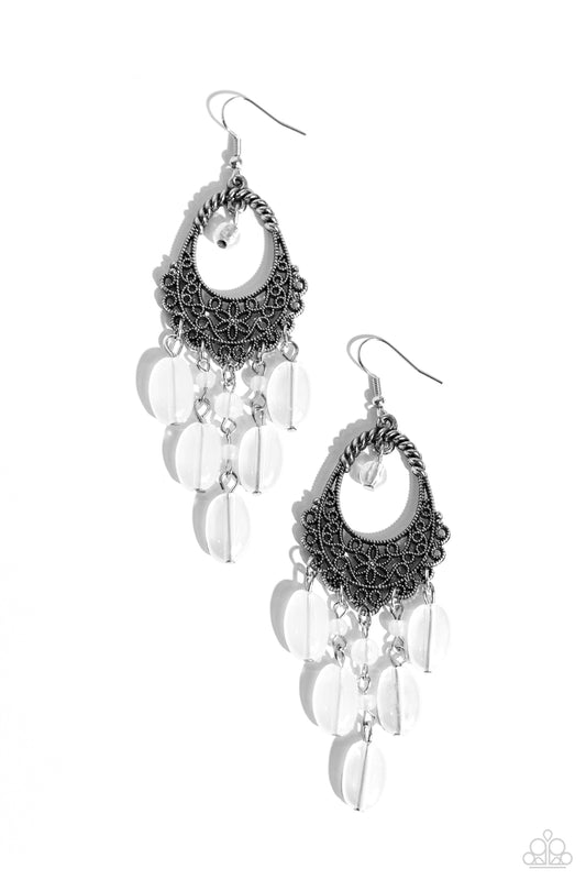 Botanical Escape - White Female Earrings