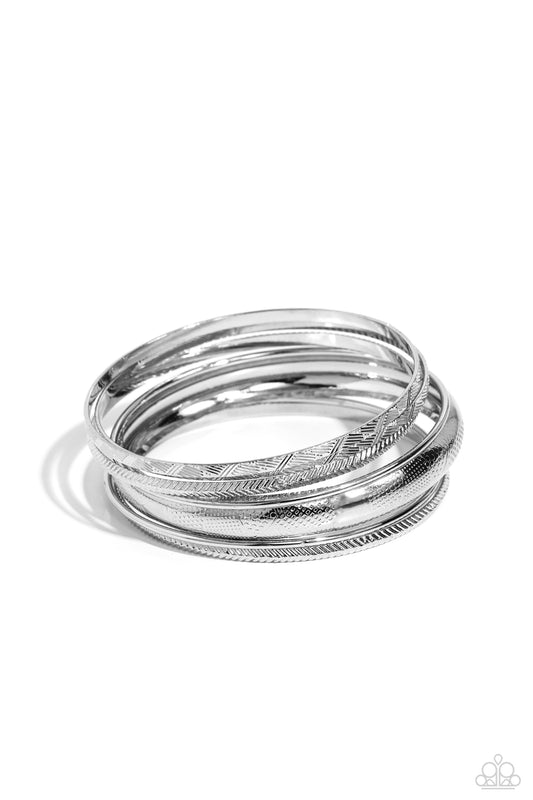 Stackable Stunner - Silver Bangles