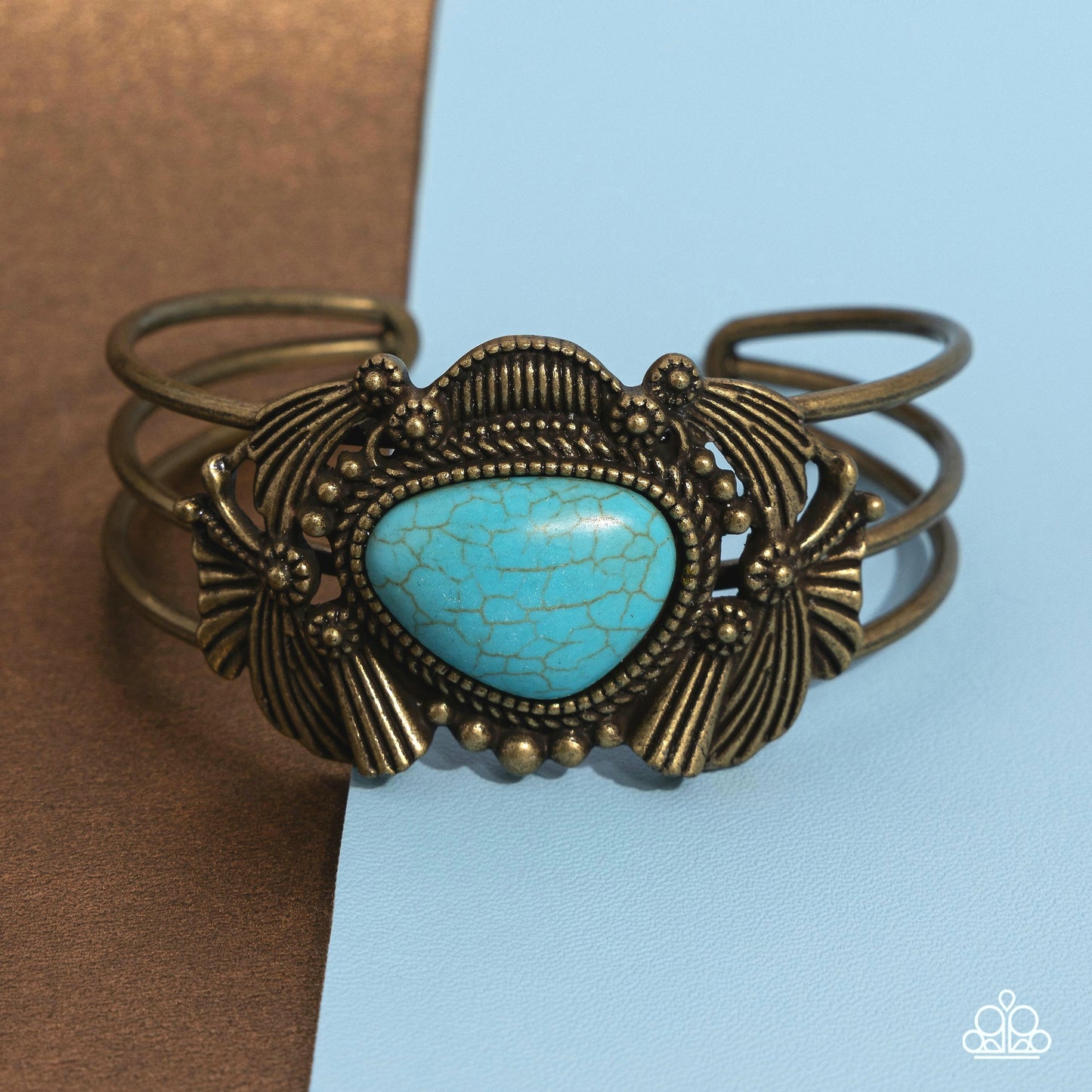 Western Wonderland - Brass Turquoise Bracelet