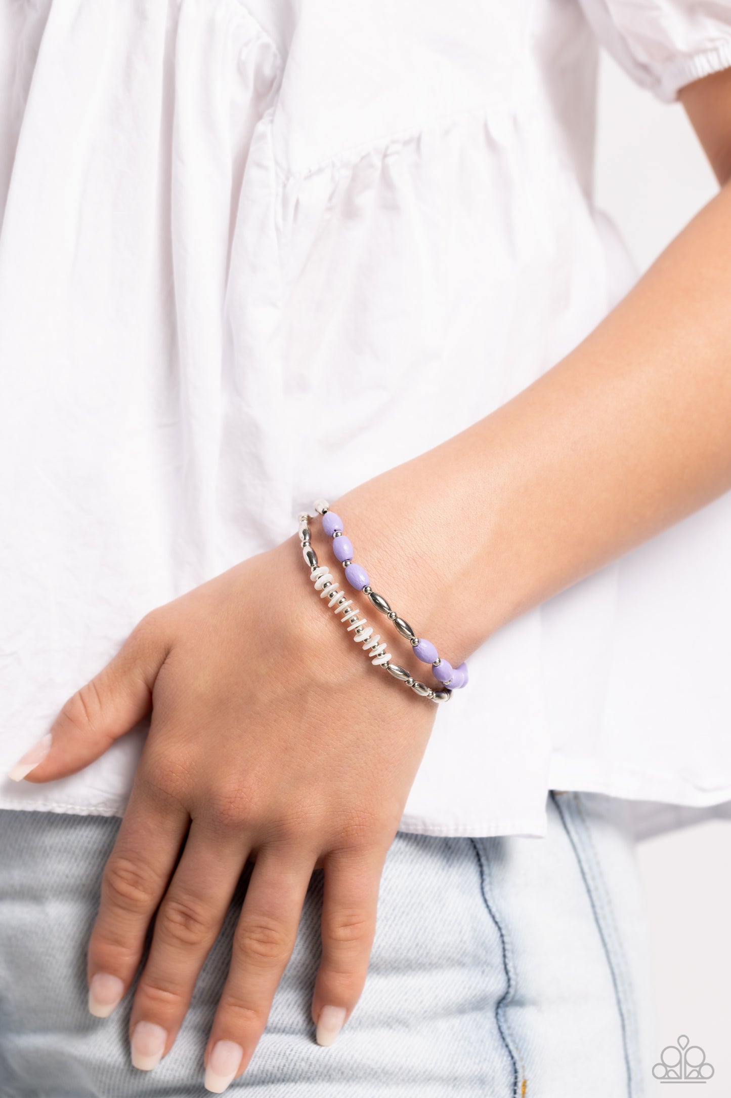 WOOD Luck - Purple Wooden Beads Bracelet