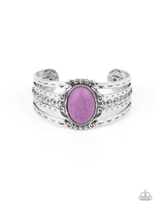 Mojave Mecca - Purple Stone Cuff Bracelet