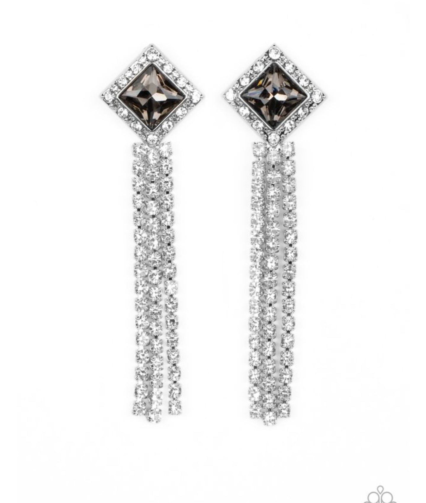Seasonal Sparkle - Silver Square-cut Rhinestone