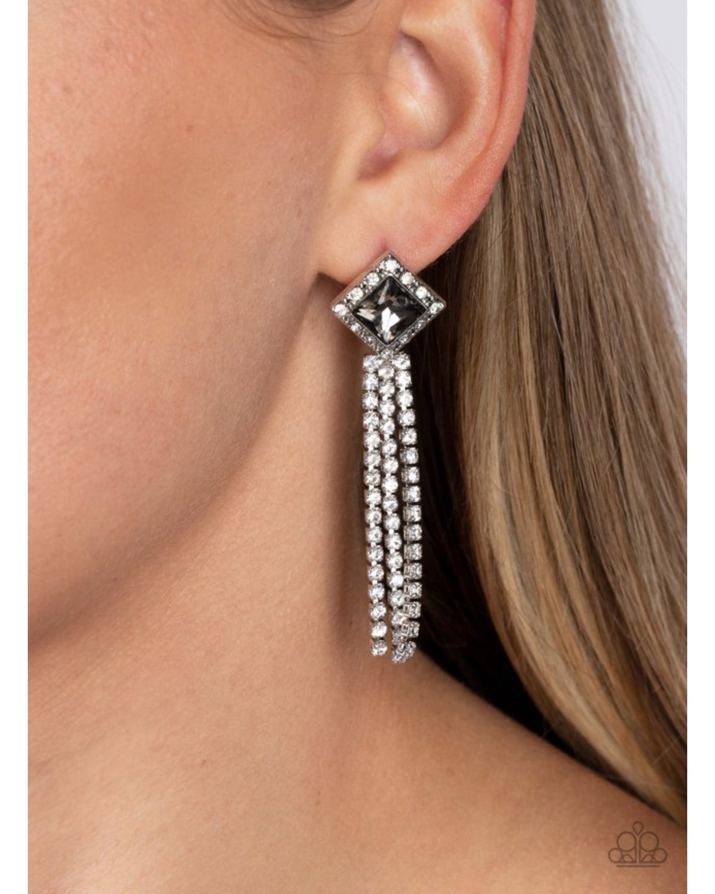 Seasonal Sparkle - Silver Square-cut Rhinestone