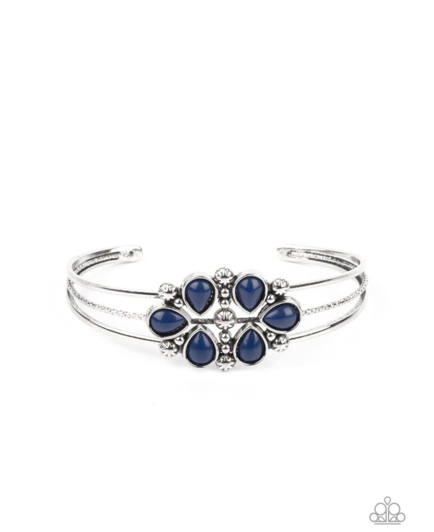Taj Mahal Meadow - Blue Teardrop Beads