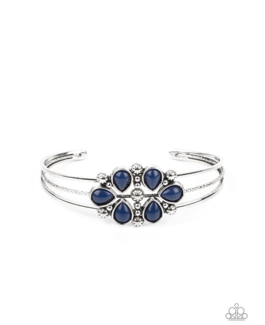 Taj Mahal Meadow - Blue Teardrop Beads