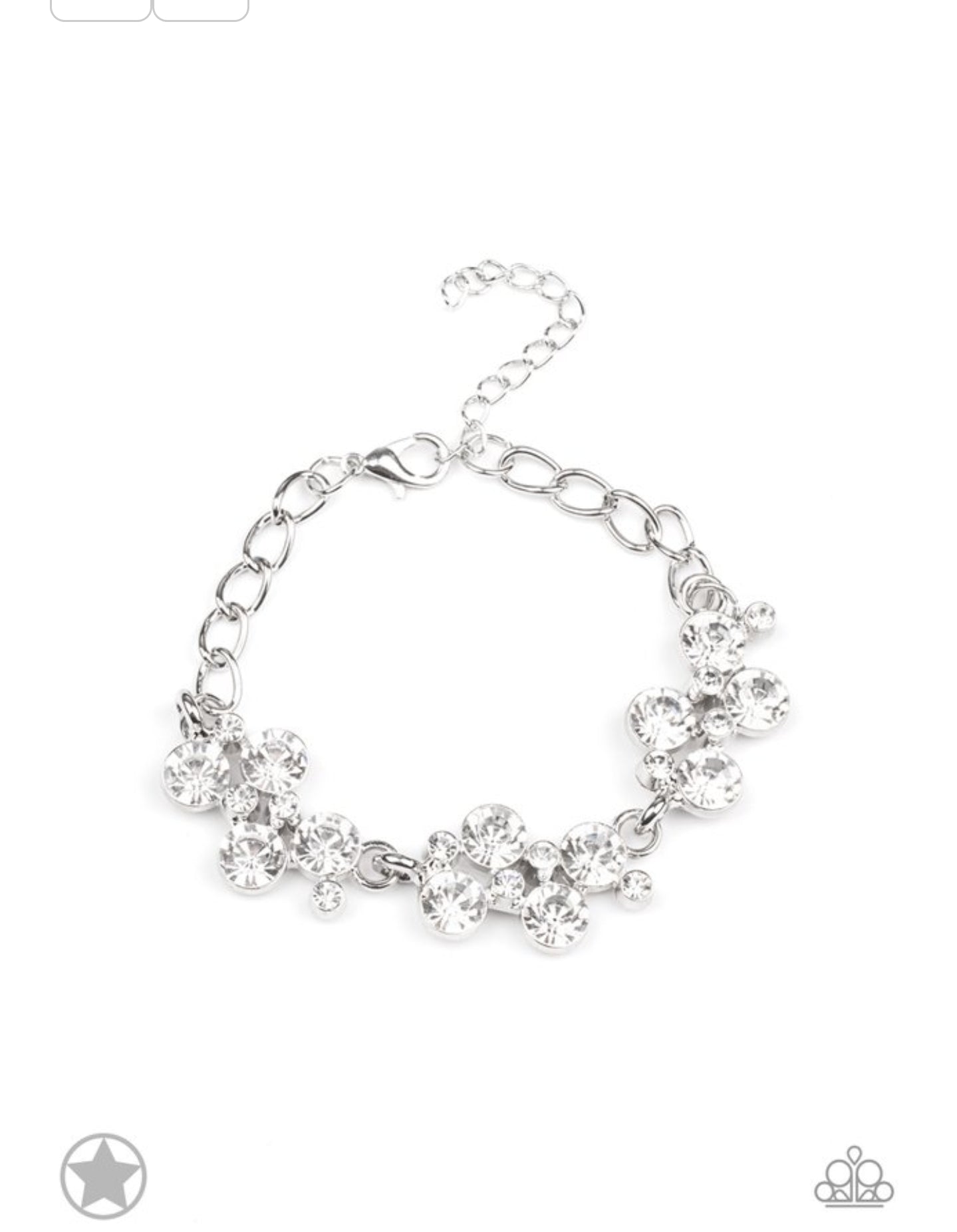 Old Hollywood - White Rhinestone Bracelet