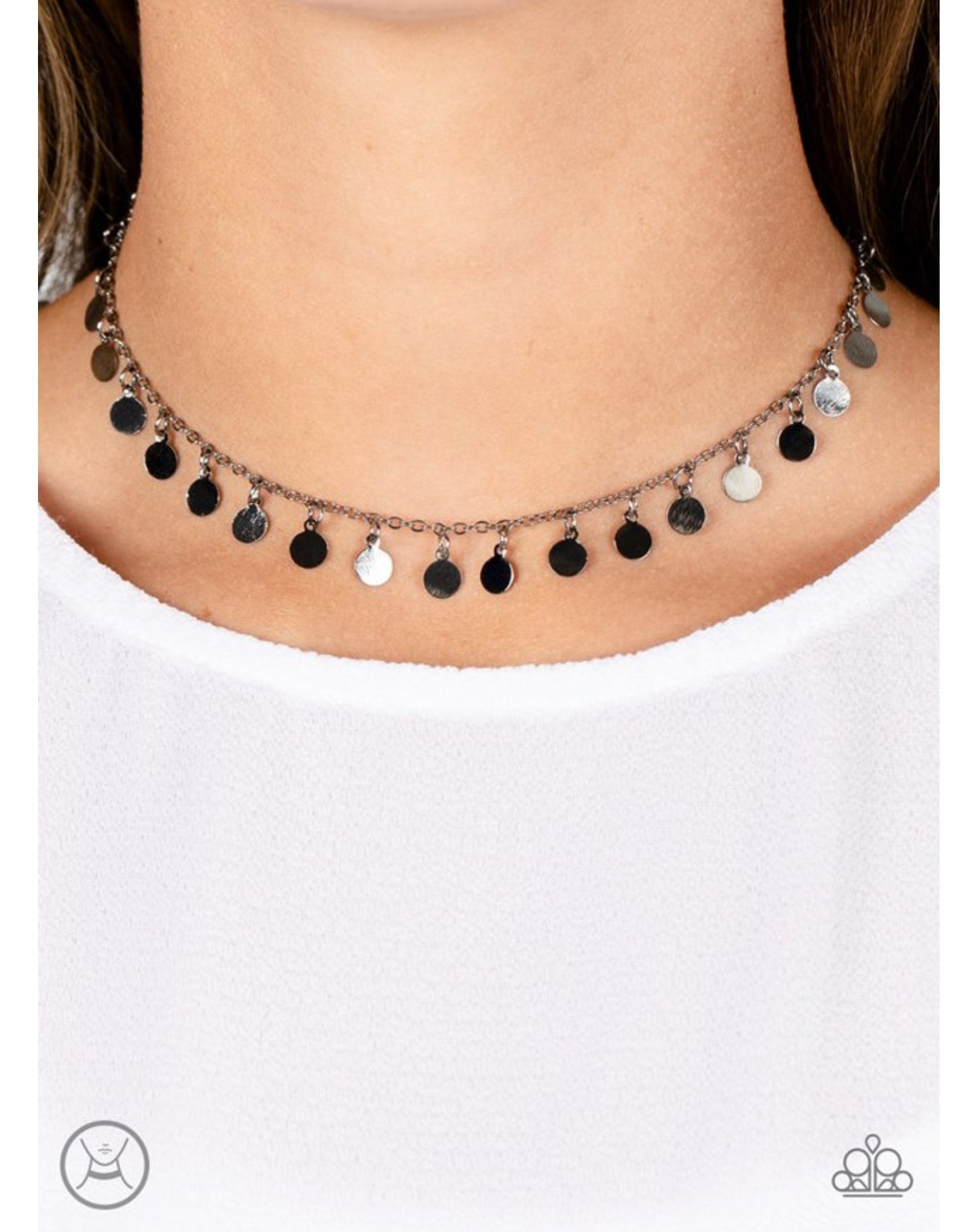 Champagne Catwalk - Black Female Necklace